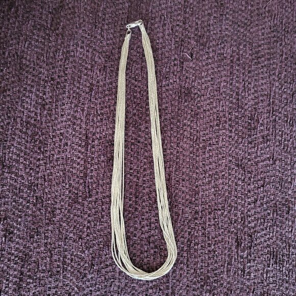 Silver Multi-Strand Necklace from Italy 925 - Picture 3 of 5